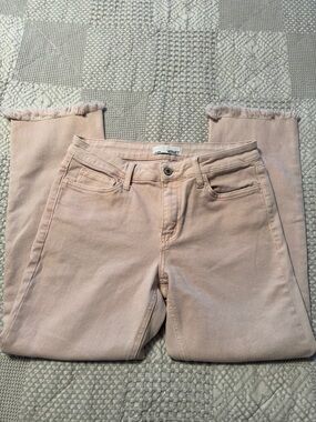 VERVET BY FLYING MONKEY Blush Pink Cropped Ankle Jeans